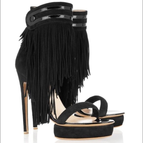 NWT Nicholas Kirkwood Fringe Platform Sandal sz 7 - Picture 1 of 10
